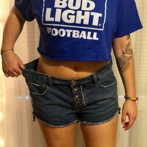 free people jean shorts